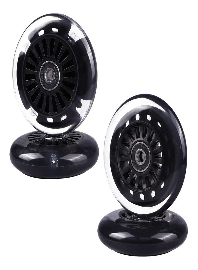 Gladeer 90mm Wiggle Car Polyurethane Replacement Wheels Set for Upgrades for PlasmaCar Ride-on Toys Wiggle Car Replacement Wheels, 4-Pack (Black) - Image 1